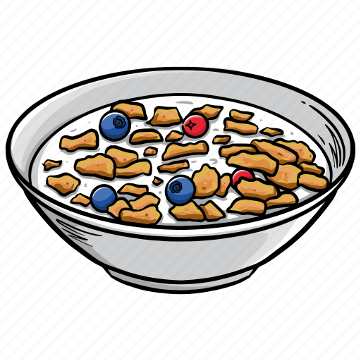 Bowlof Cerealwith Fruitand Milk PNG image