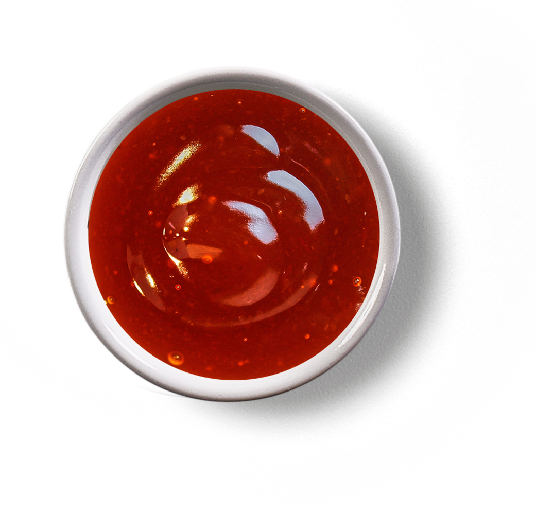 Bowlof Red Sauce Top View PNG image