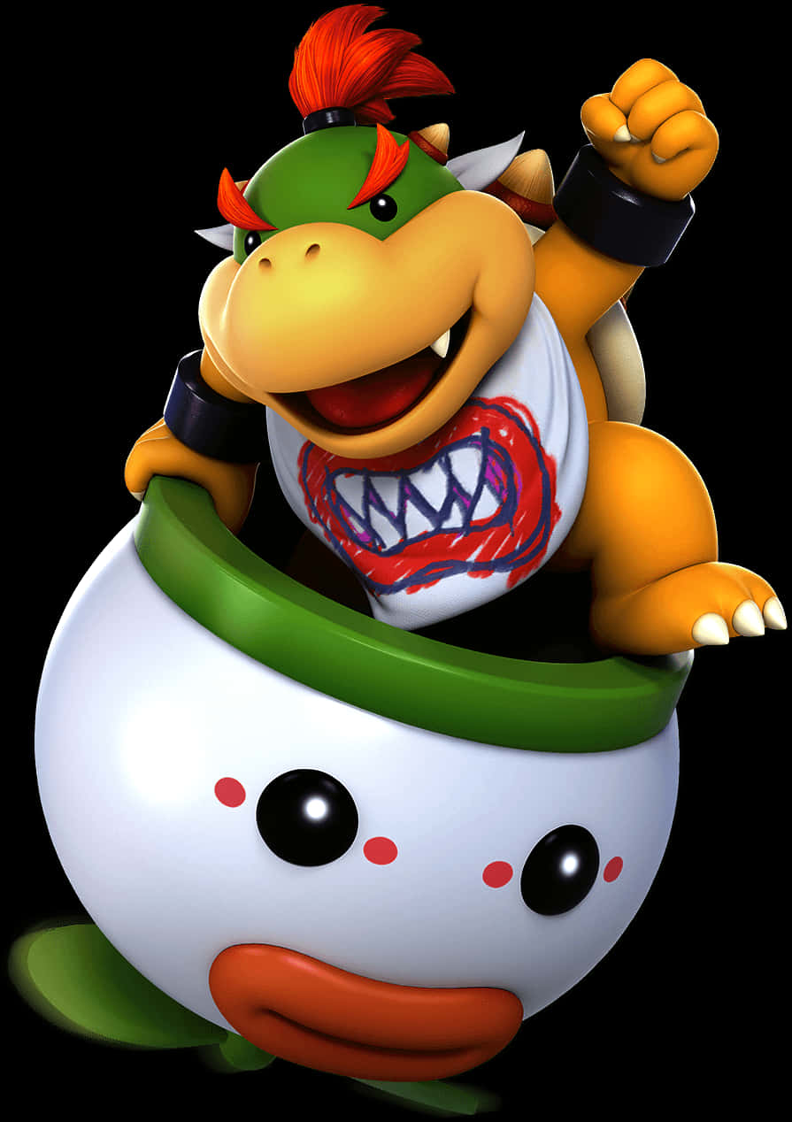 Bowser_ Jr_in_ Koopa_ Claw_ Car PNG image