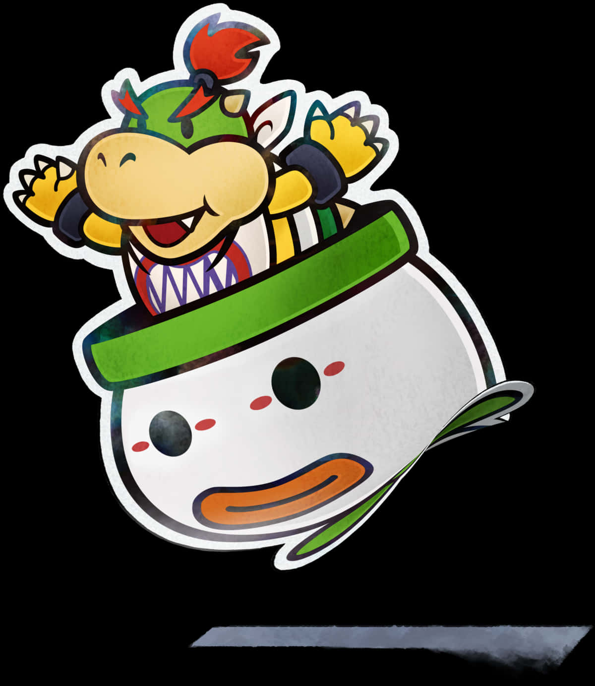 Bowser_ Jr_in_ Koopa_ Claw_ Copter_ Sticker PNG image