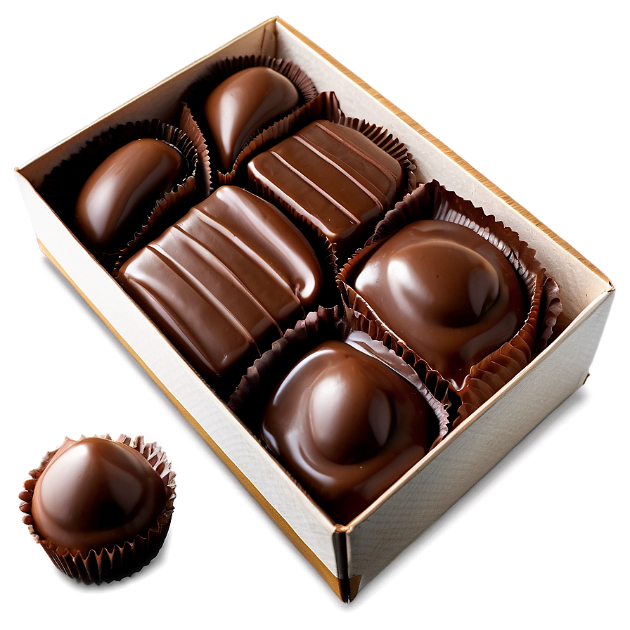 Box Of Chocolate Ganache Png Vcv PNG image