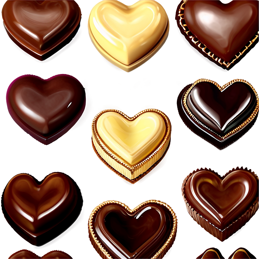 Box Of Chocolate Hearts Png 06212024 PNG image