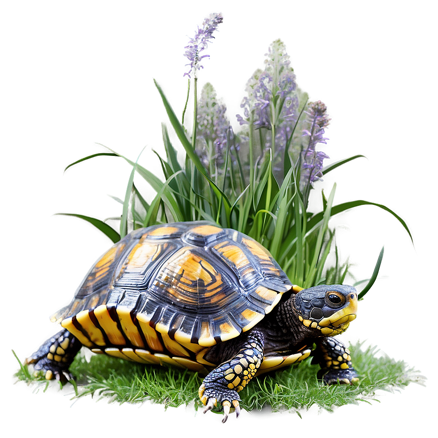 Box Turtle In Grass Png 06242024 PNG image