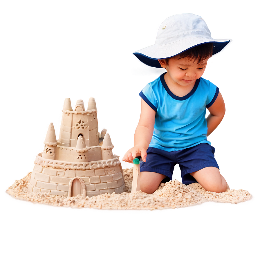 Boy Building Sandcastle Png Bgr85 PNG image