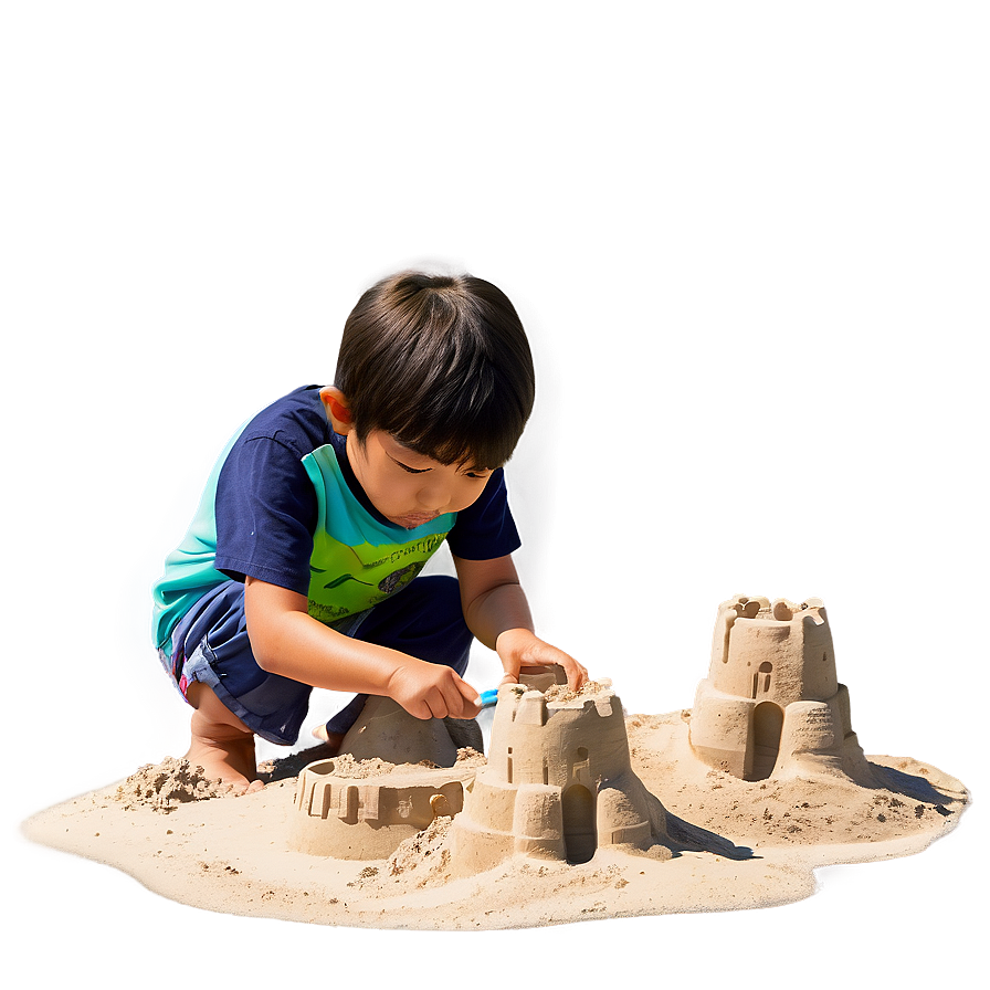 Boy Building Sandcastle Png Cyu14 PNG image