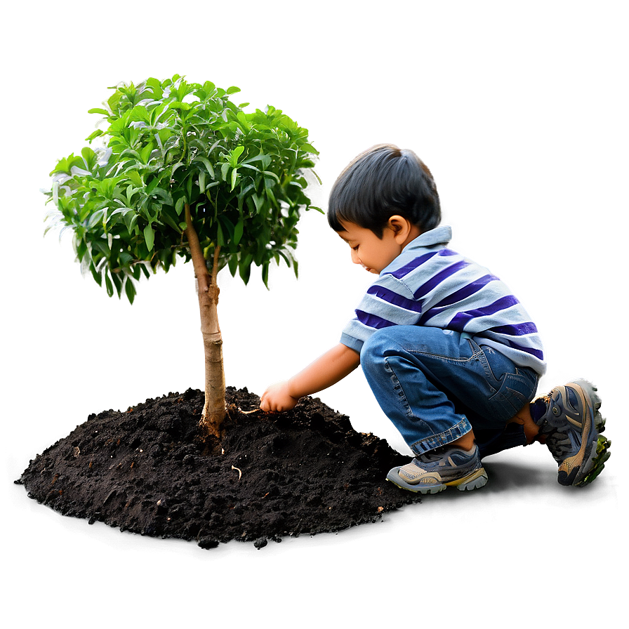 Boy Planting Tree Png Nbh21 PNG image