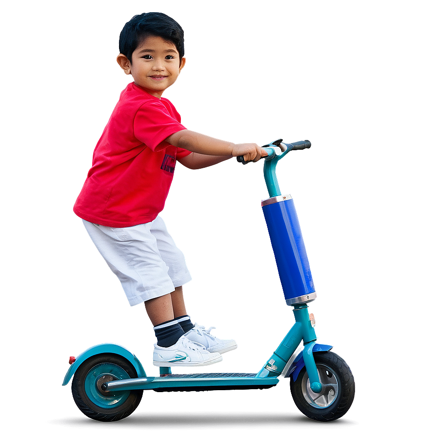 Boy Riding Scooter Png 05212024 PNG image