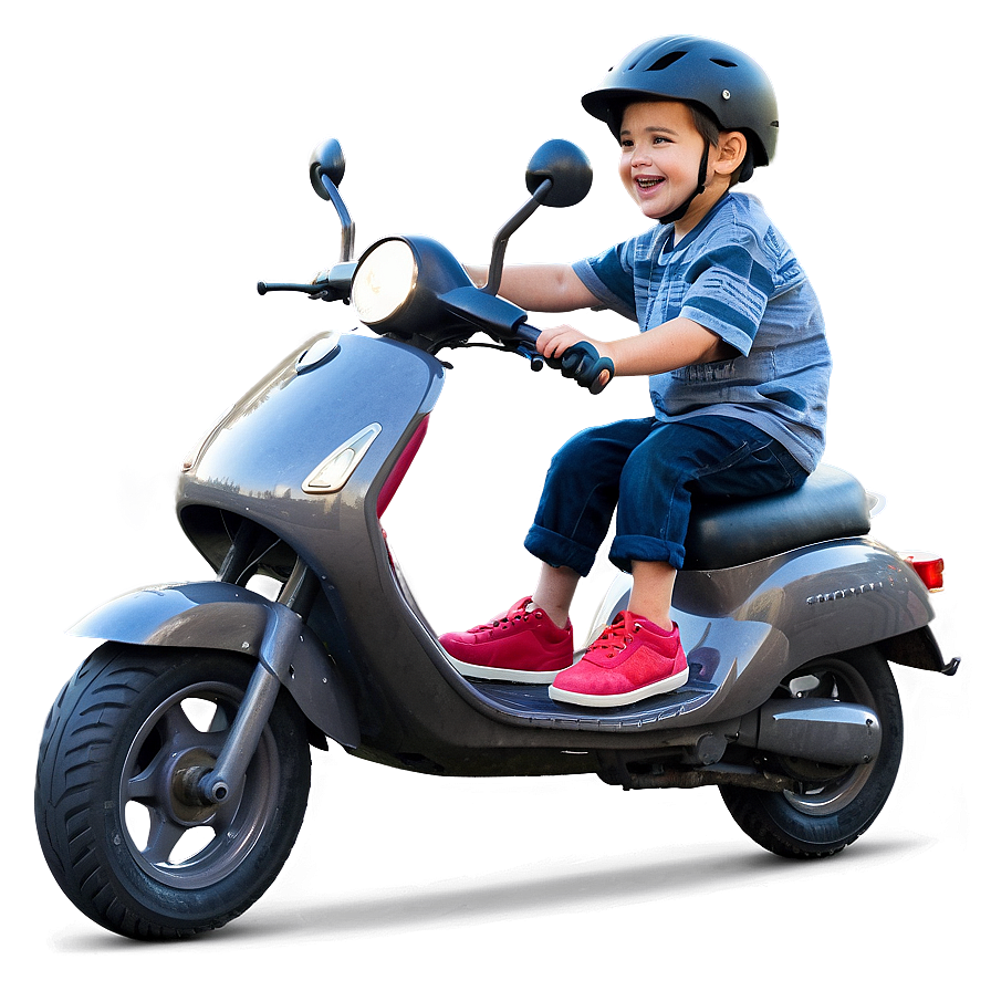 Boy Riding Scooter Png Kgn87 PNG image