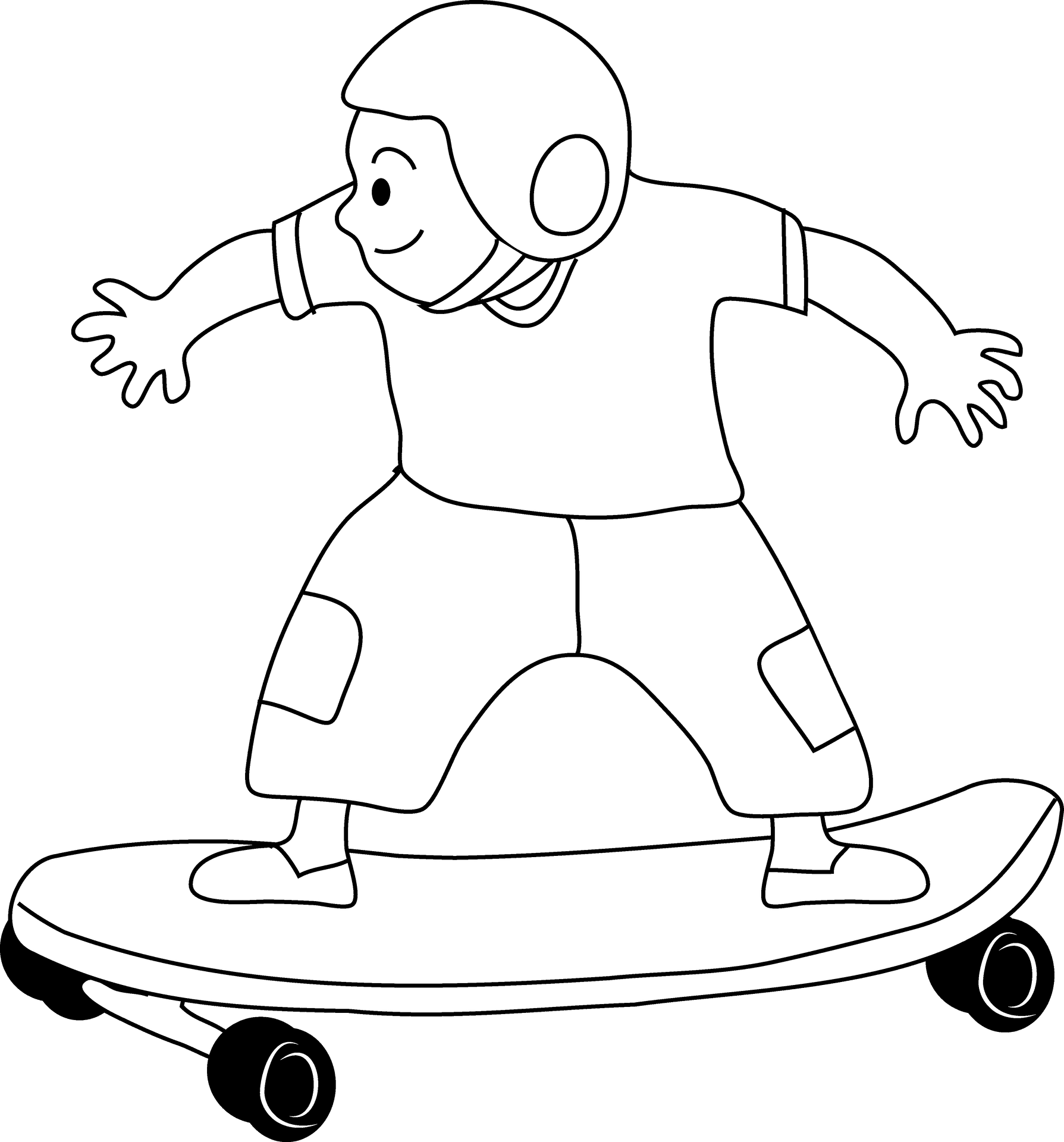 Boy Skateboarding Cartoon PNG image