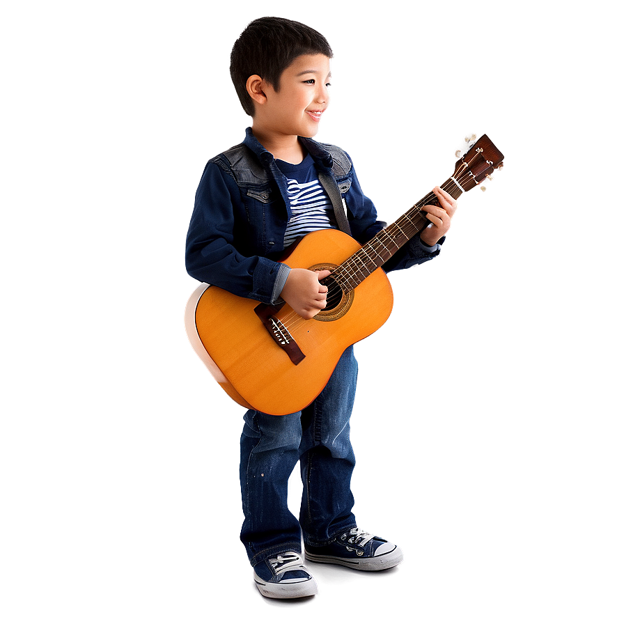 Boy With Guitar Png Xqq PNG image