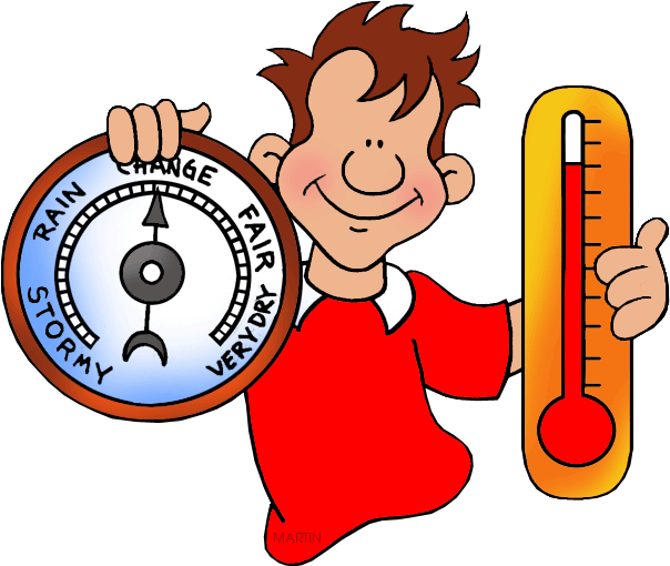 Boywith Barometerand Thermometer PNG image