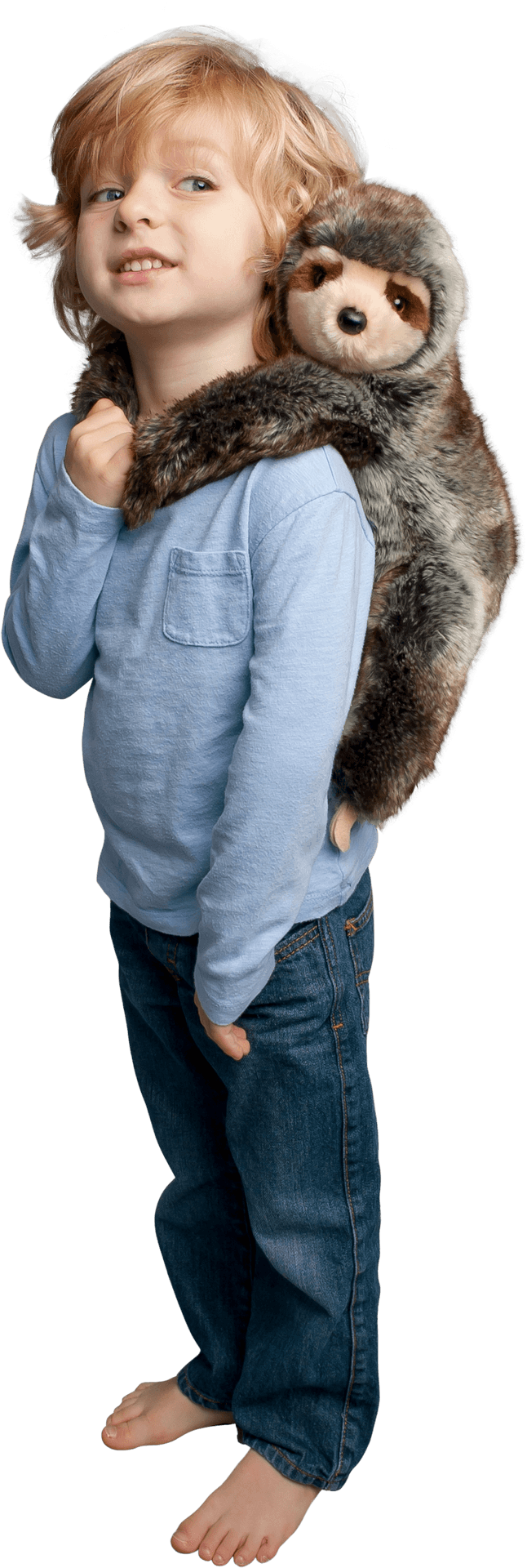 Boywith Sloth Friend PNG image