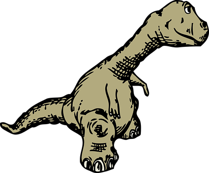 Brachiosaurus Silhouette Art PNG image
