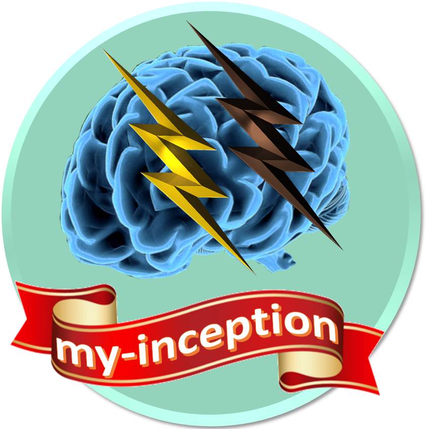Brain Lightning Inception Logo PNG image