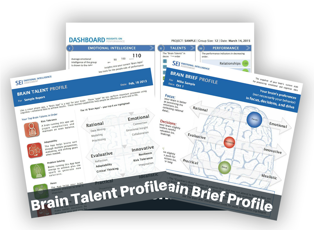 Brain Talent Profile Dashboard PNG image