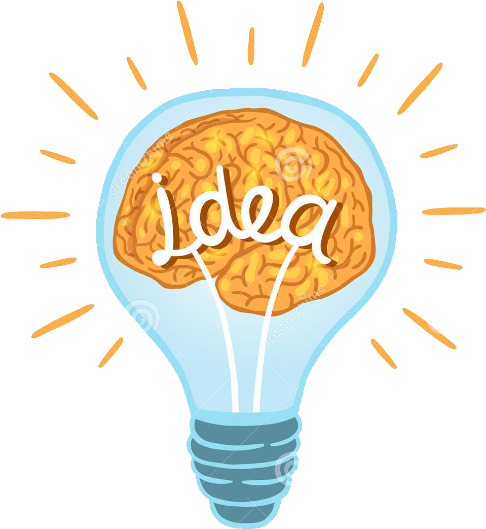 Brainstorming Lightbulb Idea Concept PNG image