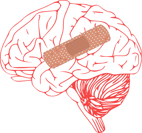 Brainwith Bandage Illustration PNG image