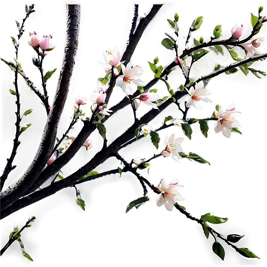 Branches With Flowers Png 06272024 PNG image