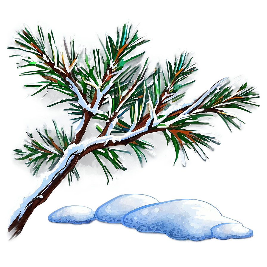 Branches With Snow Png Dsf PNG image