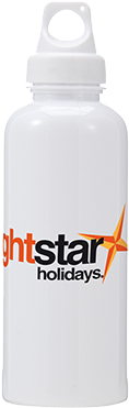 Branded White Water Bottle PNG image