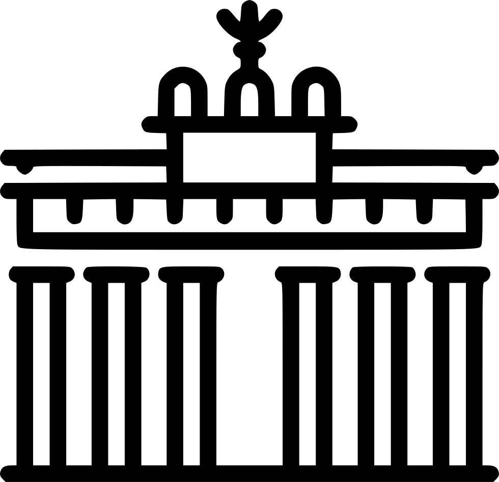 Brandenburg Gate Silhouette PNG image