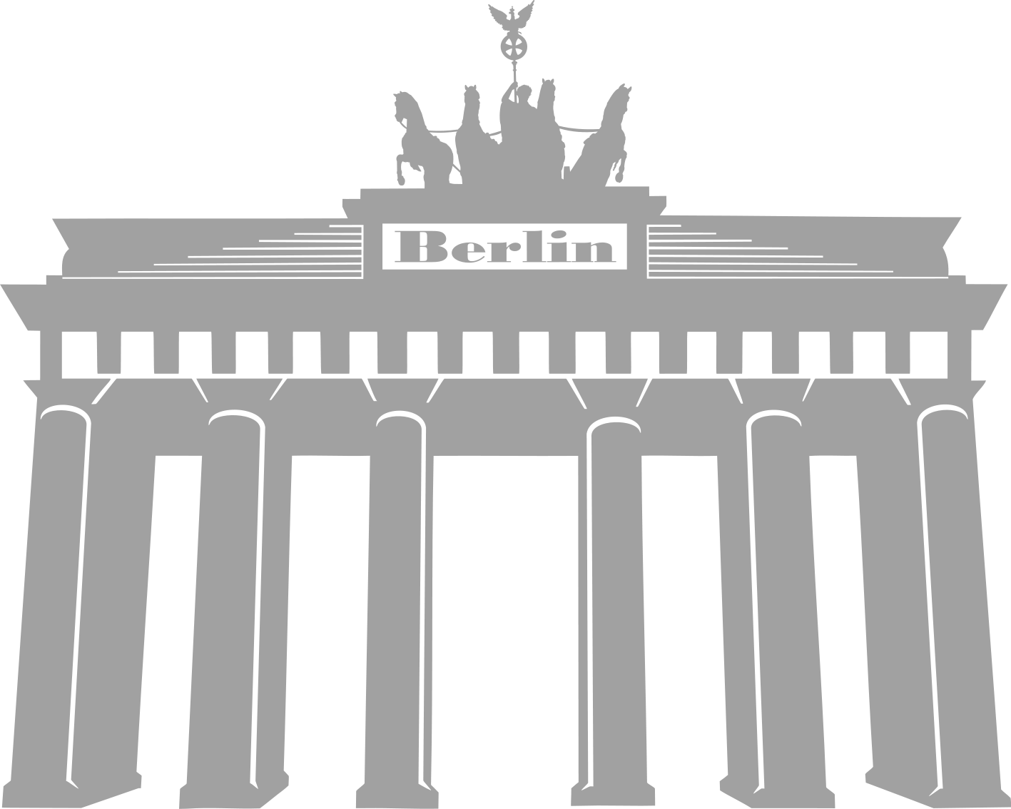 Brandenburg Gate Silhouette Berlin PNG image