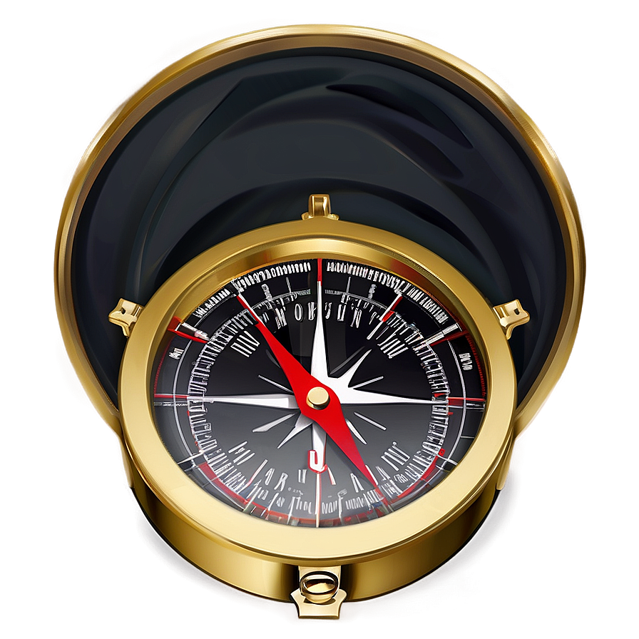 Brass Marine Compass Png 05042024 PNG image