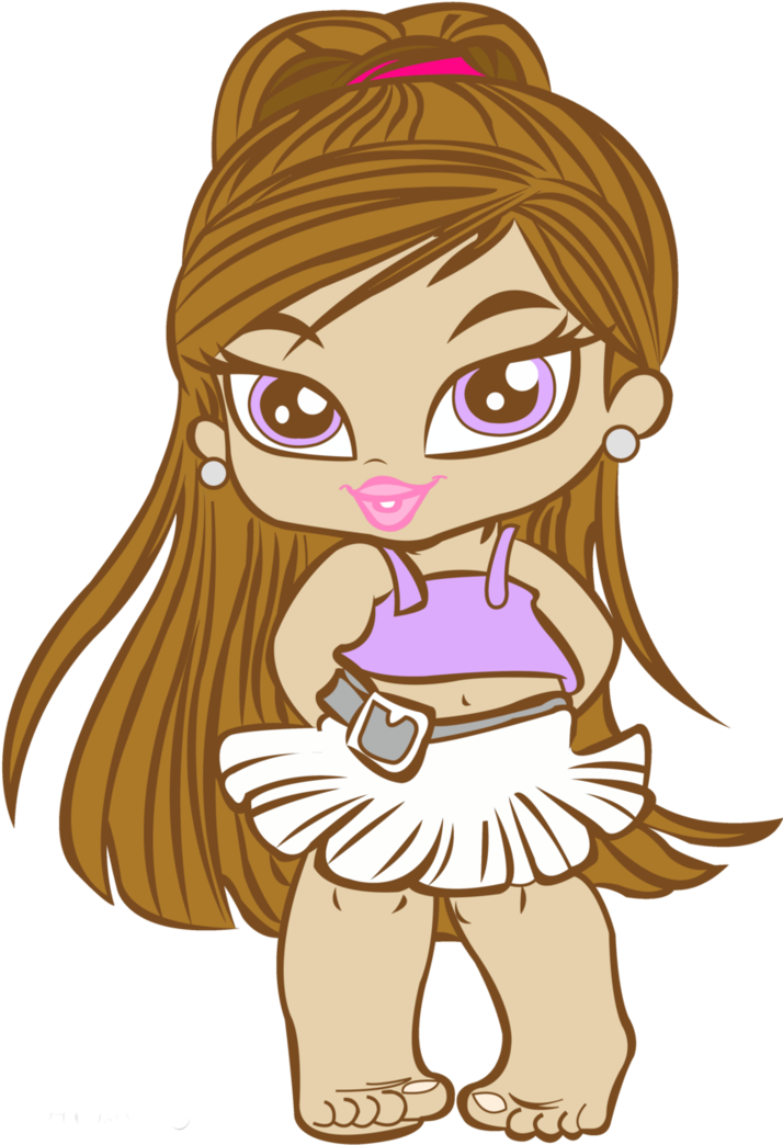 Bratz Doll Cheerleader Cartoon PNG image