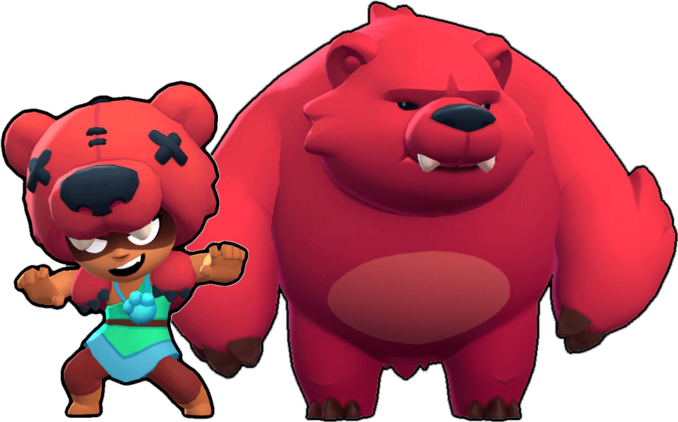 Brawl Stars Nitaand Bear Summon PNG image