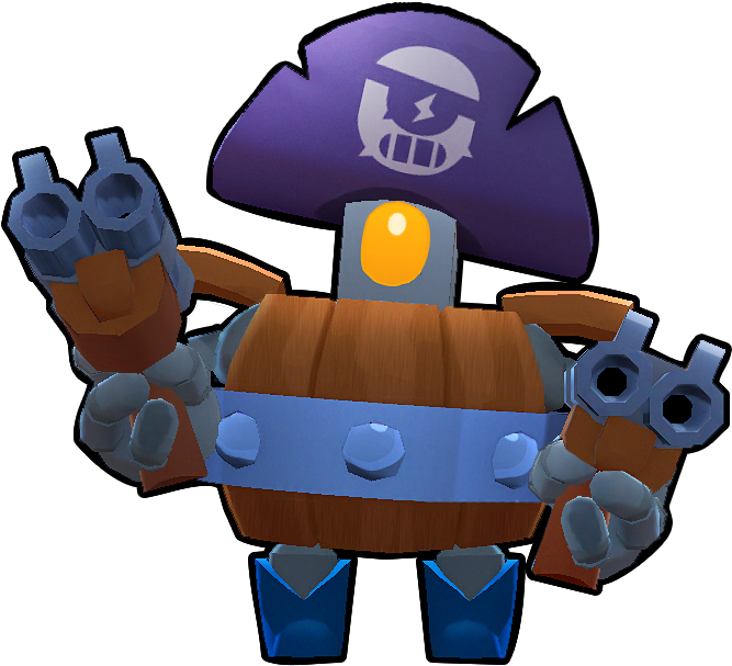 Brawl Stars Pirate Gene Character PNG image
