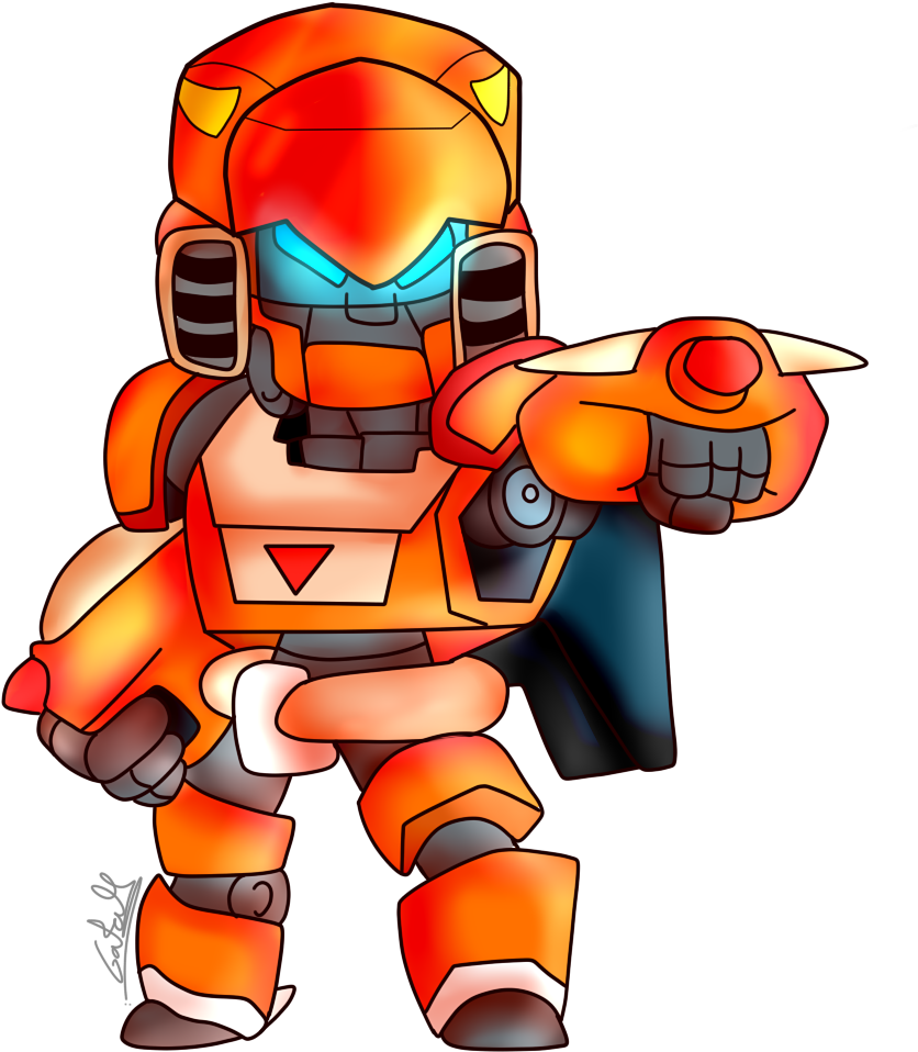 Brawl Stars Robo Brawler Character PNG image