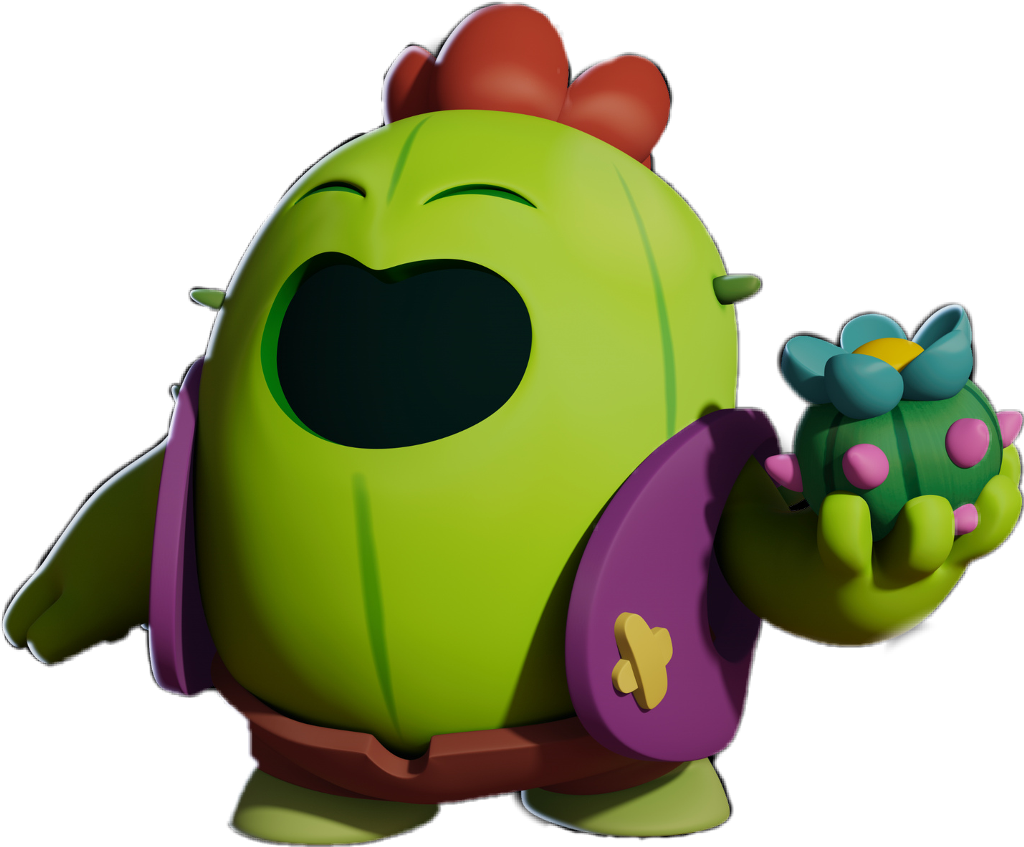 Brawl Stars Spike Character PNG image