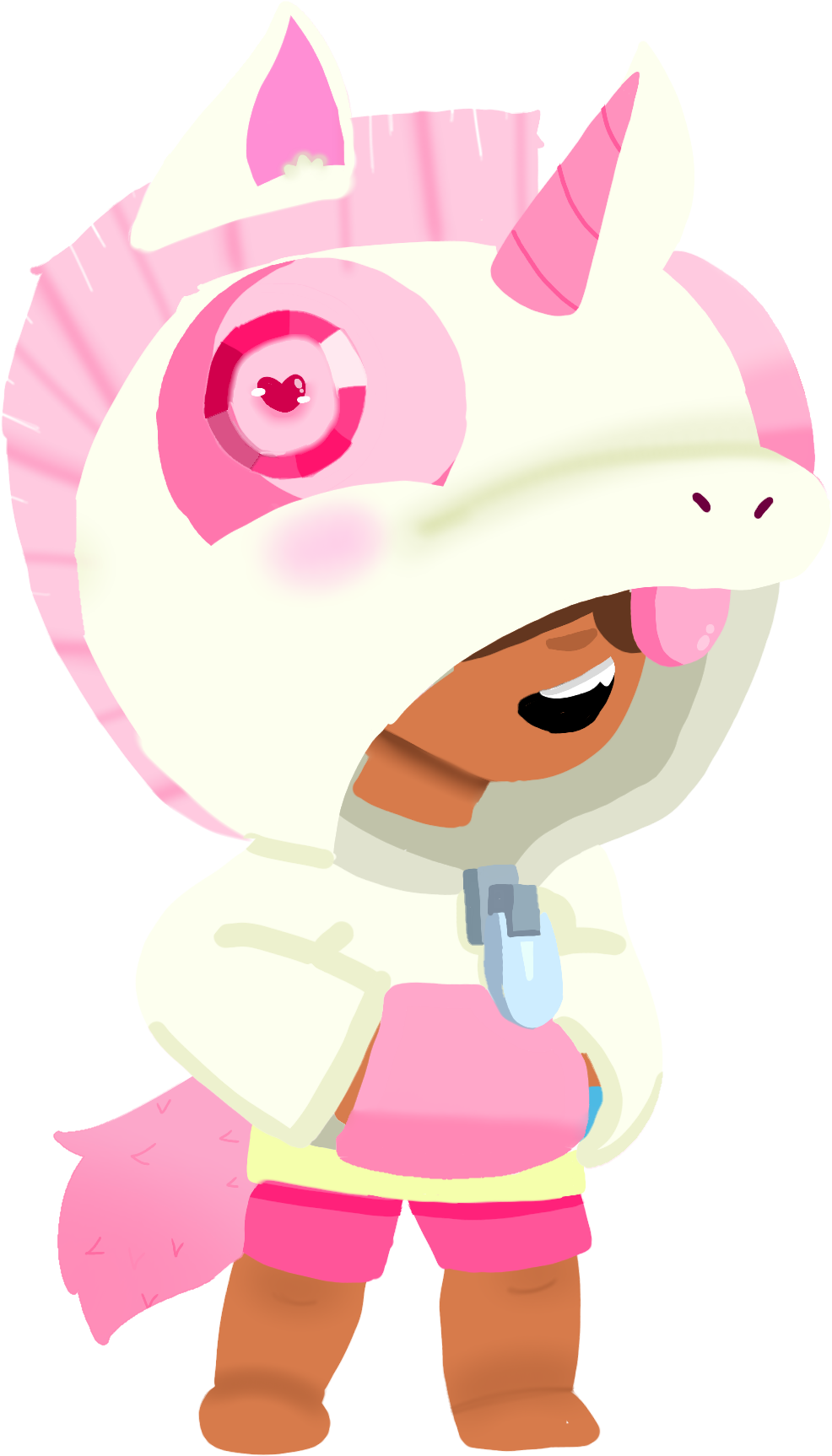 Brawl Stars Unicorn Costume Character PNG image