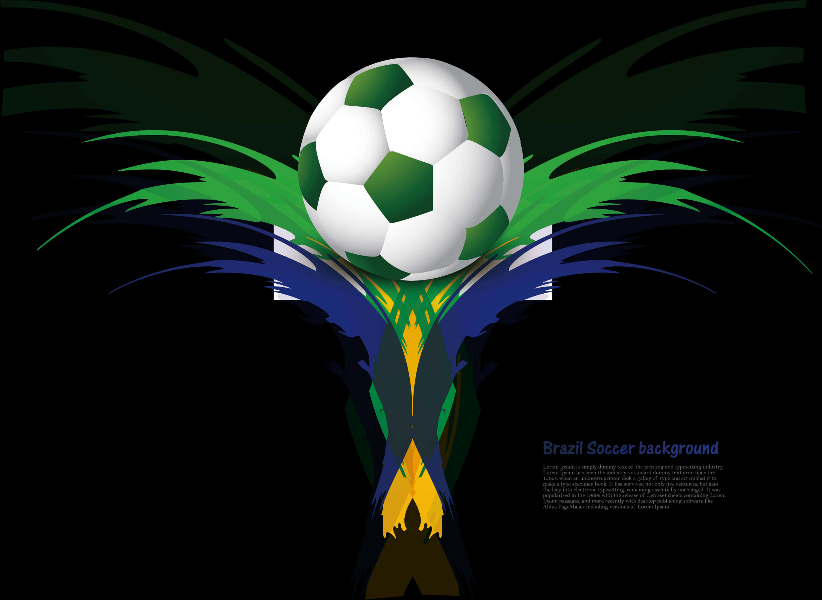 Brazil Soccer Background Illustration PNG image