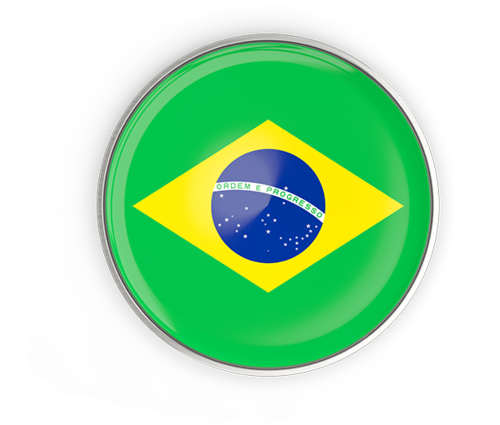Brazilian Flag Button Design PNG image