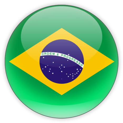 Brazilian Flag Button PNG image