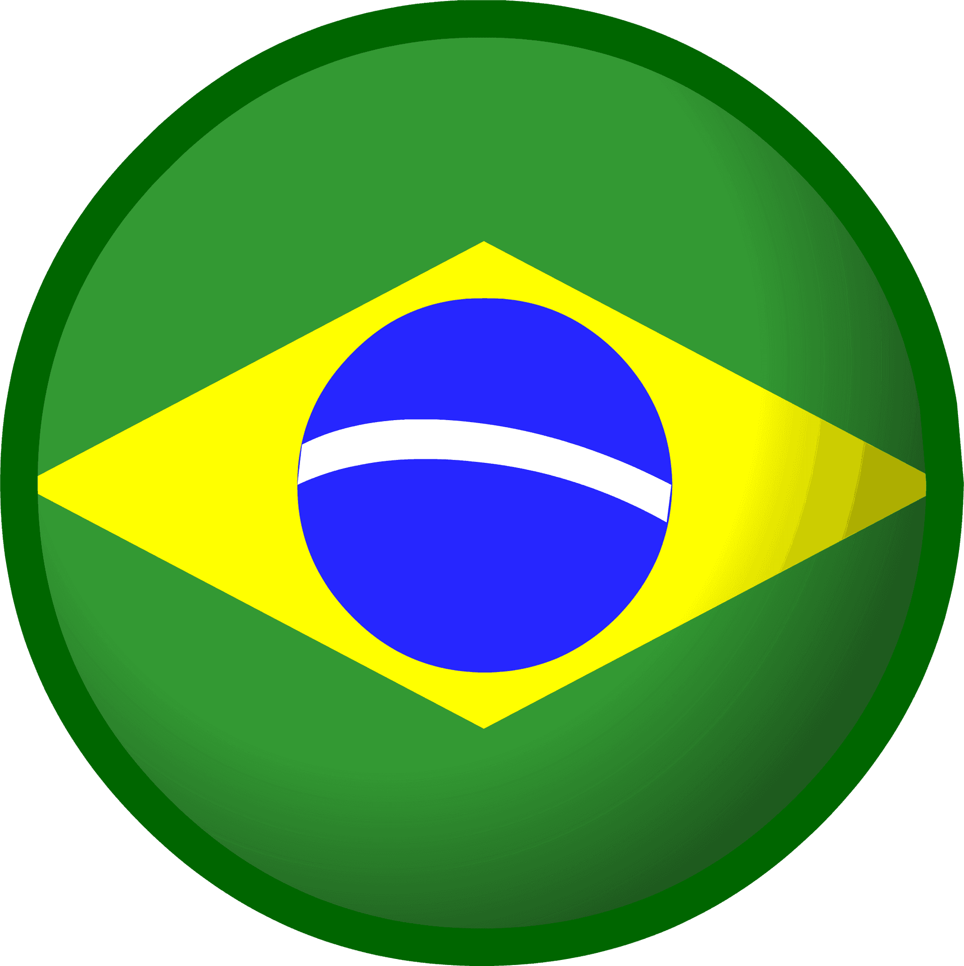 Brazilian Flag Button PNG image