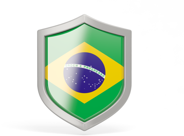 Brazilian Flag Shield Graphic PNG image