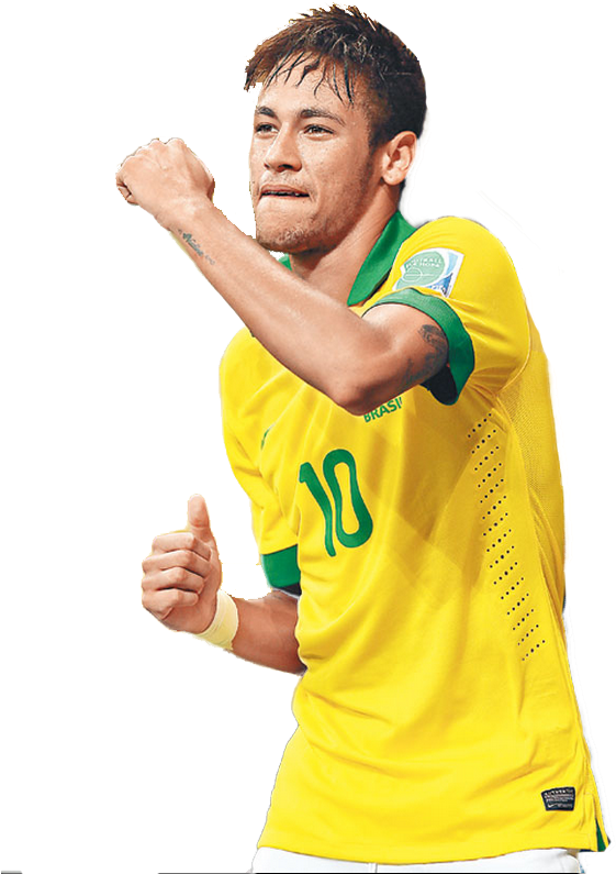 Brazilian Football Player Celebration PNG image