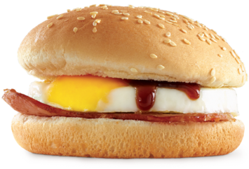 Breakfast Bacon Egg Cheese Burger PNG image