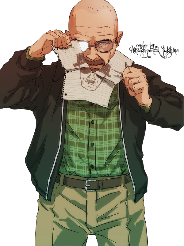 Breaking Bad Animated Character Tearing Paper PNG image