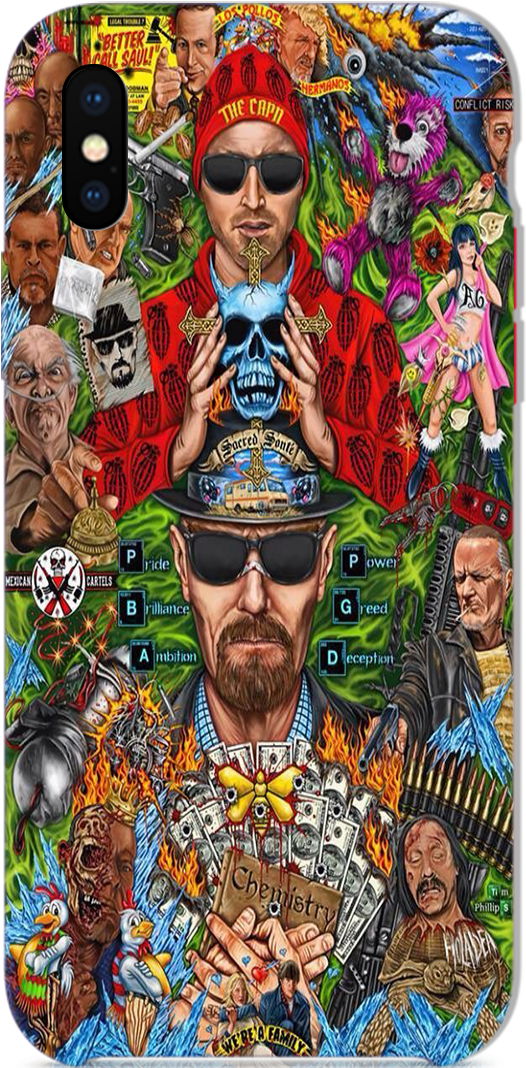 Breaking Bad Collage Phone Case PNG image