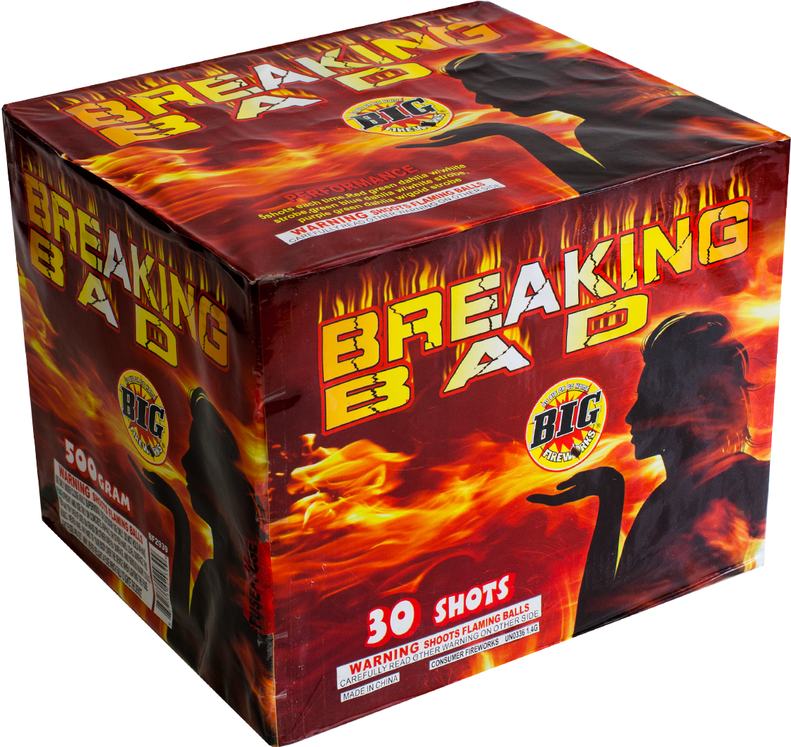 Breaking Bad Fireworks Packaging PNG image