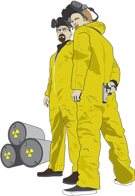Breaking Bad Yellow Hazmat Suit Illustration PNG image