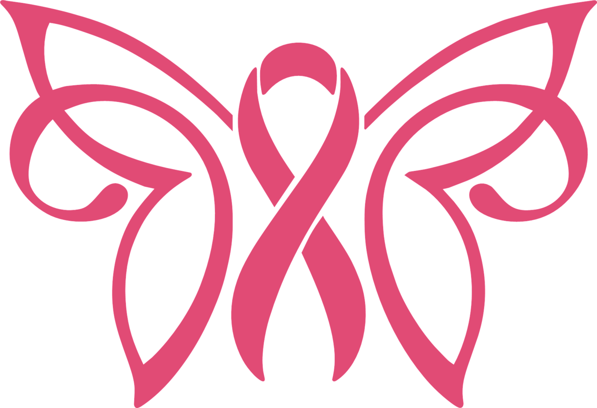 Breast Cancer Awareness Ribbon Butterfly PNG image