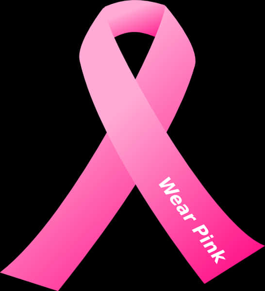 Breast Cancer Awareness Ribbon Wear Pink PNG image