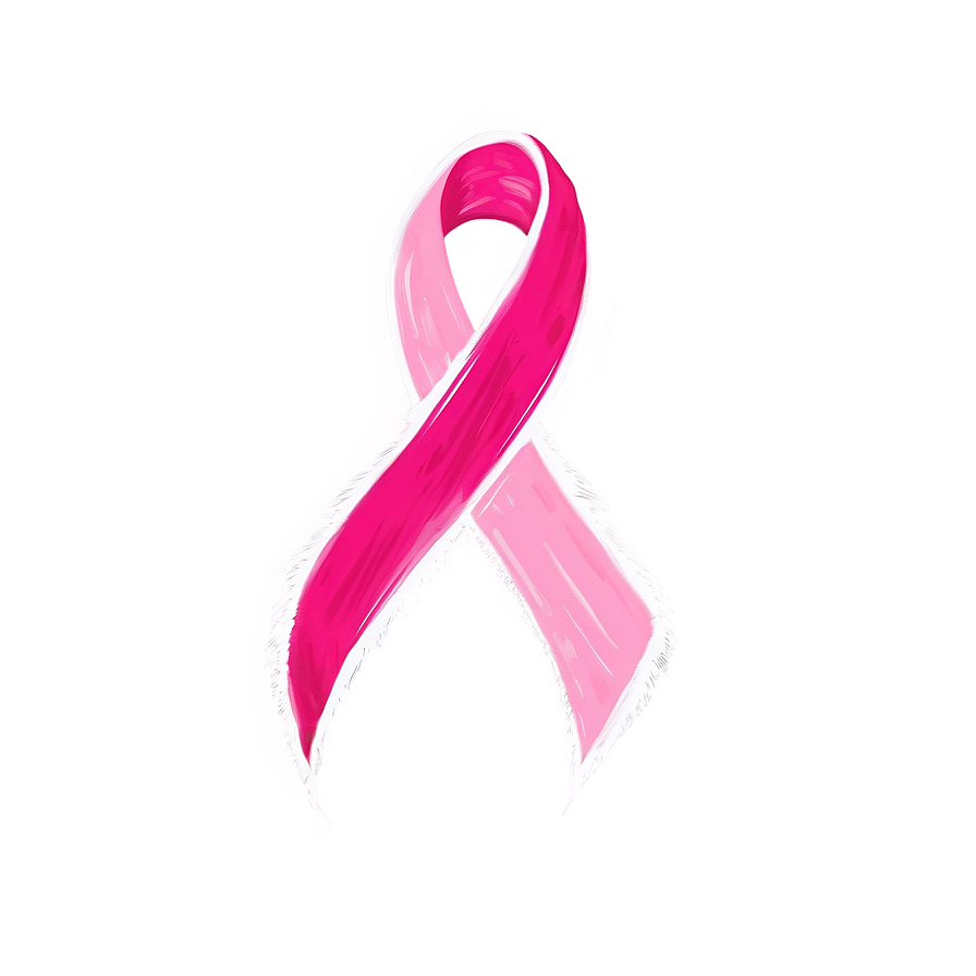 Breast Cancer Ribbon In Brush Stroke Png Tgc PNG image
