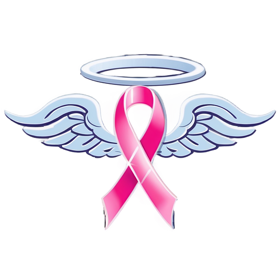 Breast Cancer Ribbon With Wings Png Taf24 PNG image
