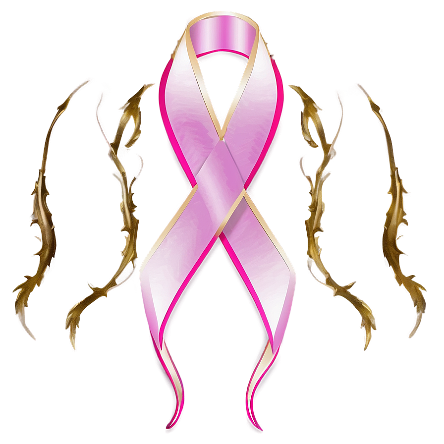 Breast Cancer Support Ribbon Png Qkh12 PNG image