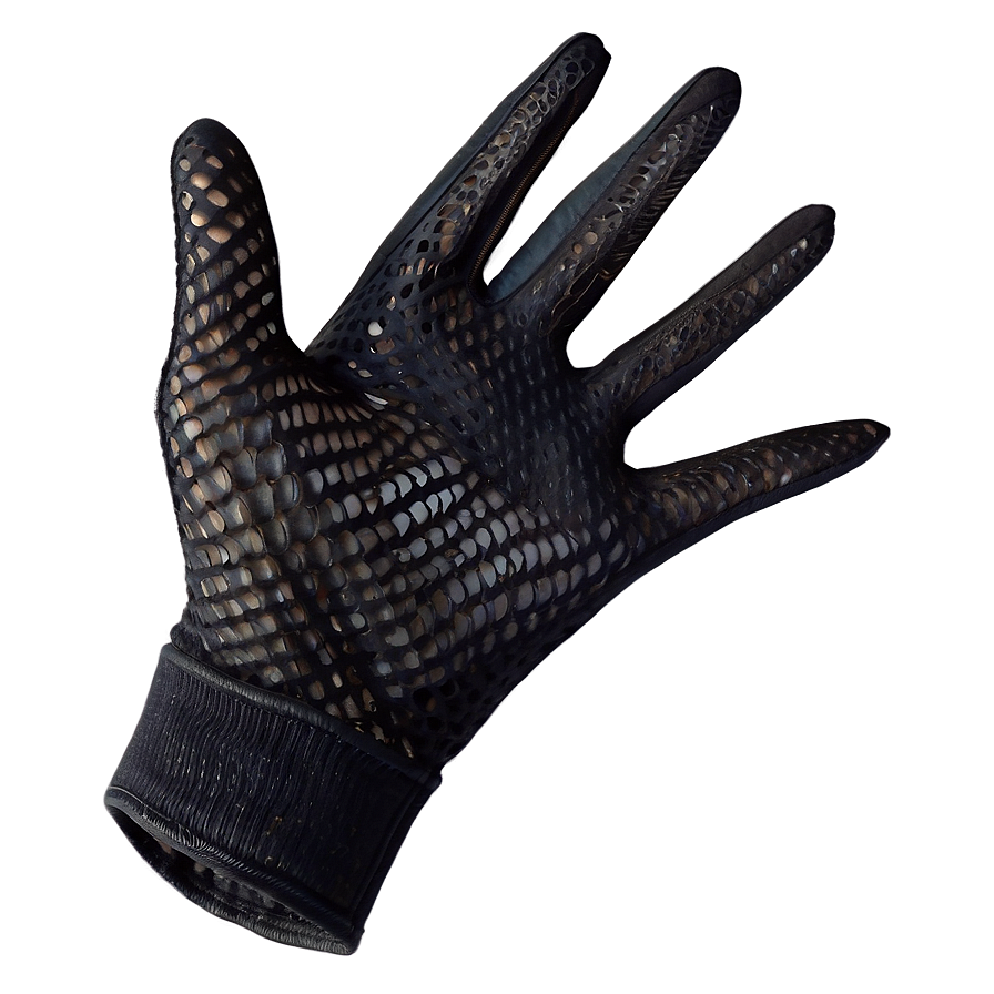 Breathable Black Mesh Gloves Png 06282024 PNG image